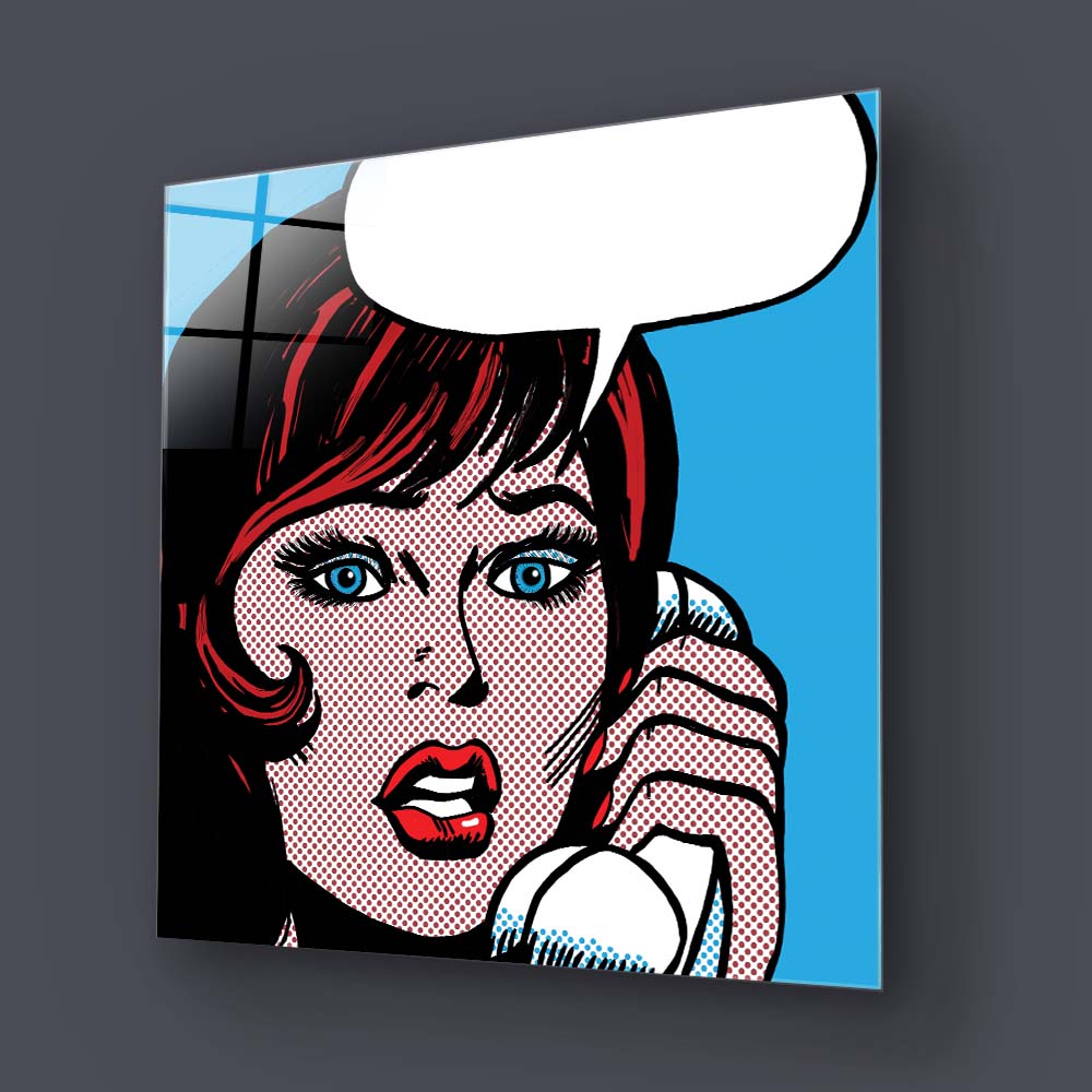 Distress Call Retro Glass Wall Art