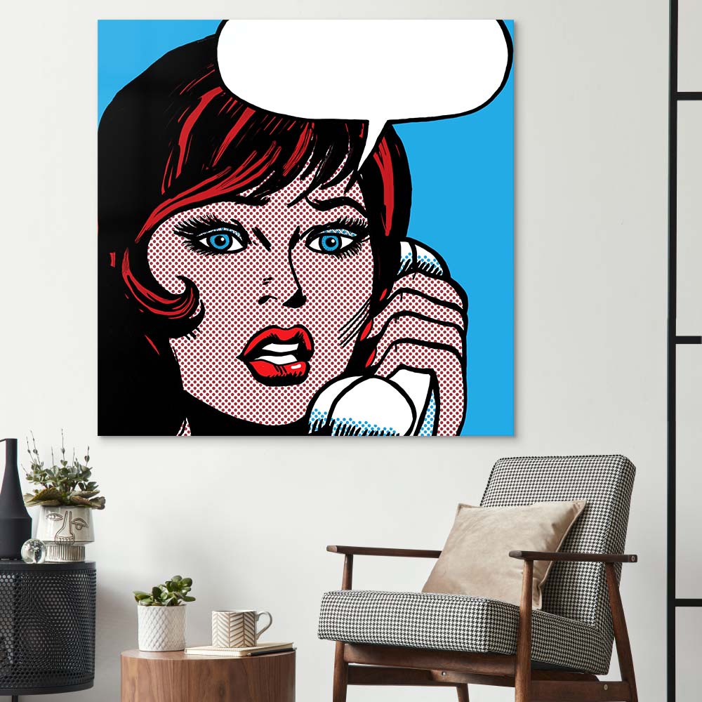 Distress Call Retro Glass Wall Art