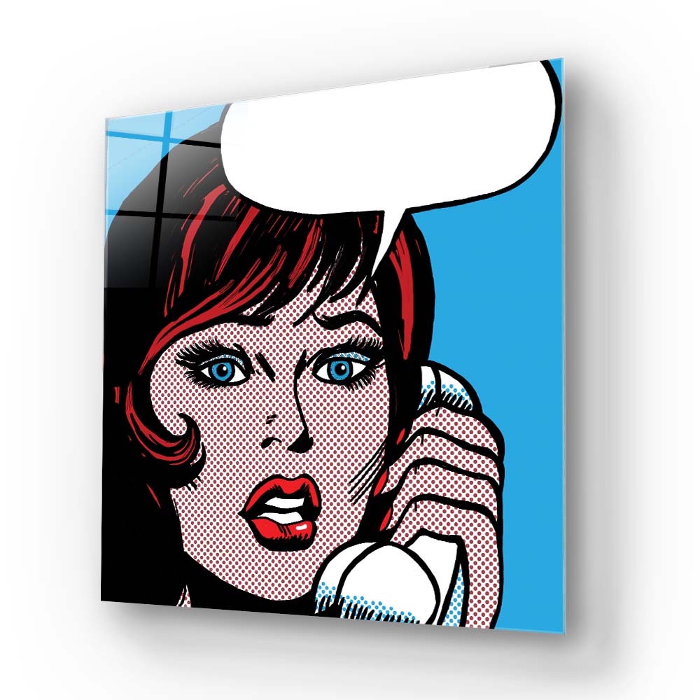 Distress Call Retro Glass Wall Art