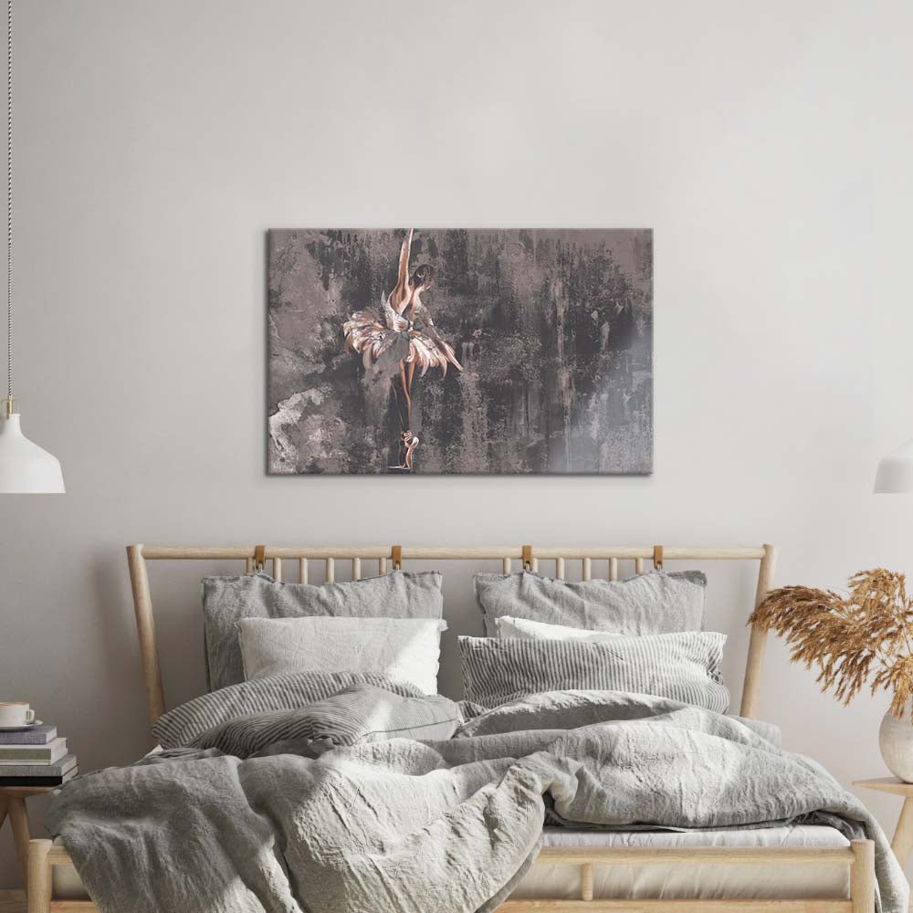 Distressed Ballerina Glass Wall Art