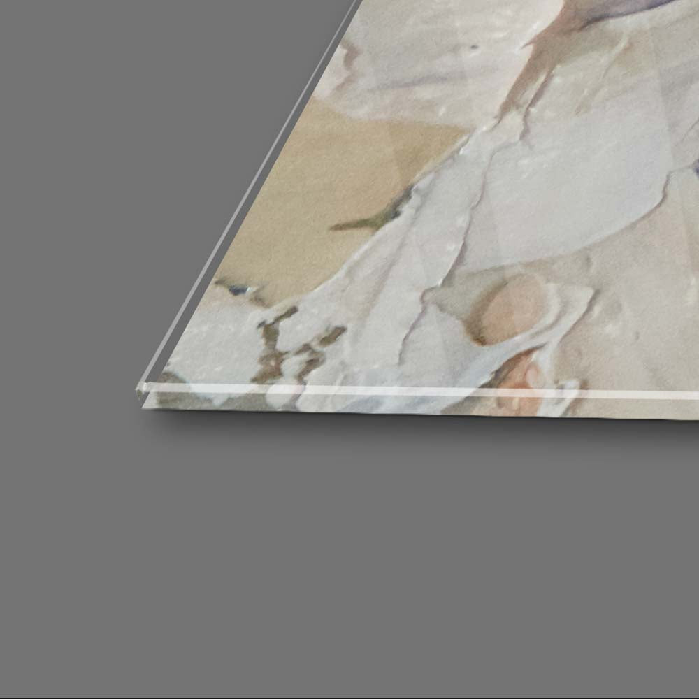 Fragmented Lips Glass Wall Art