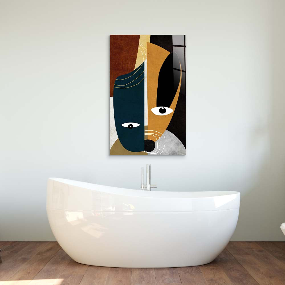 Gemini Dog Glass Wall Art