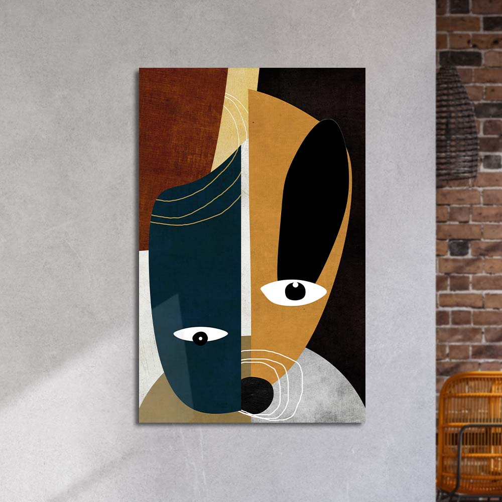 Gemini Dog Glass Wall Art