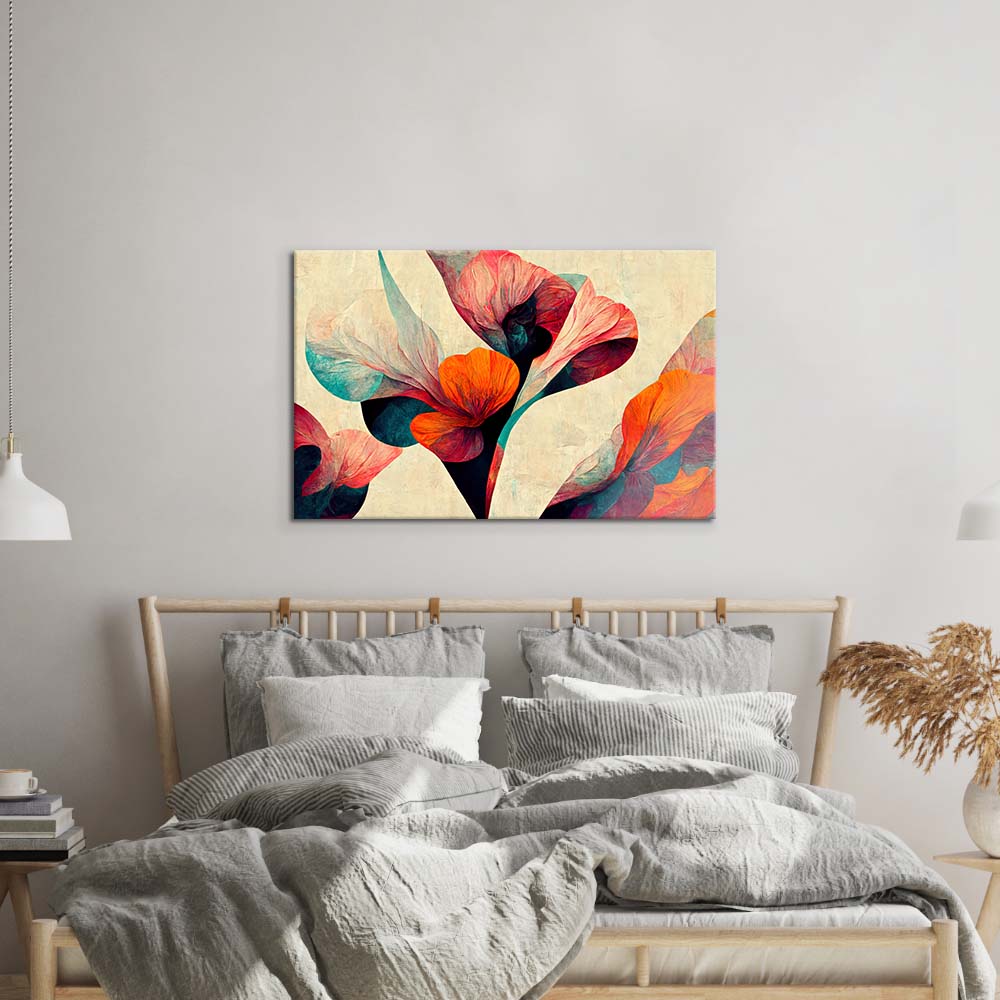 Grunge Paper Calla Lily Glass Wall Art