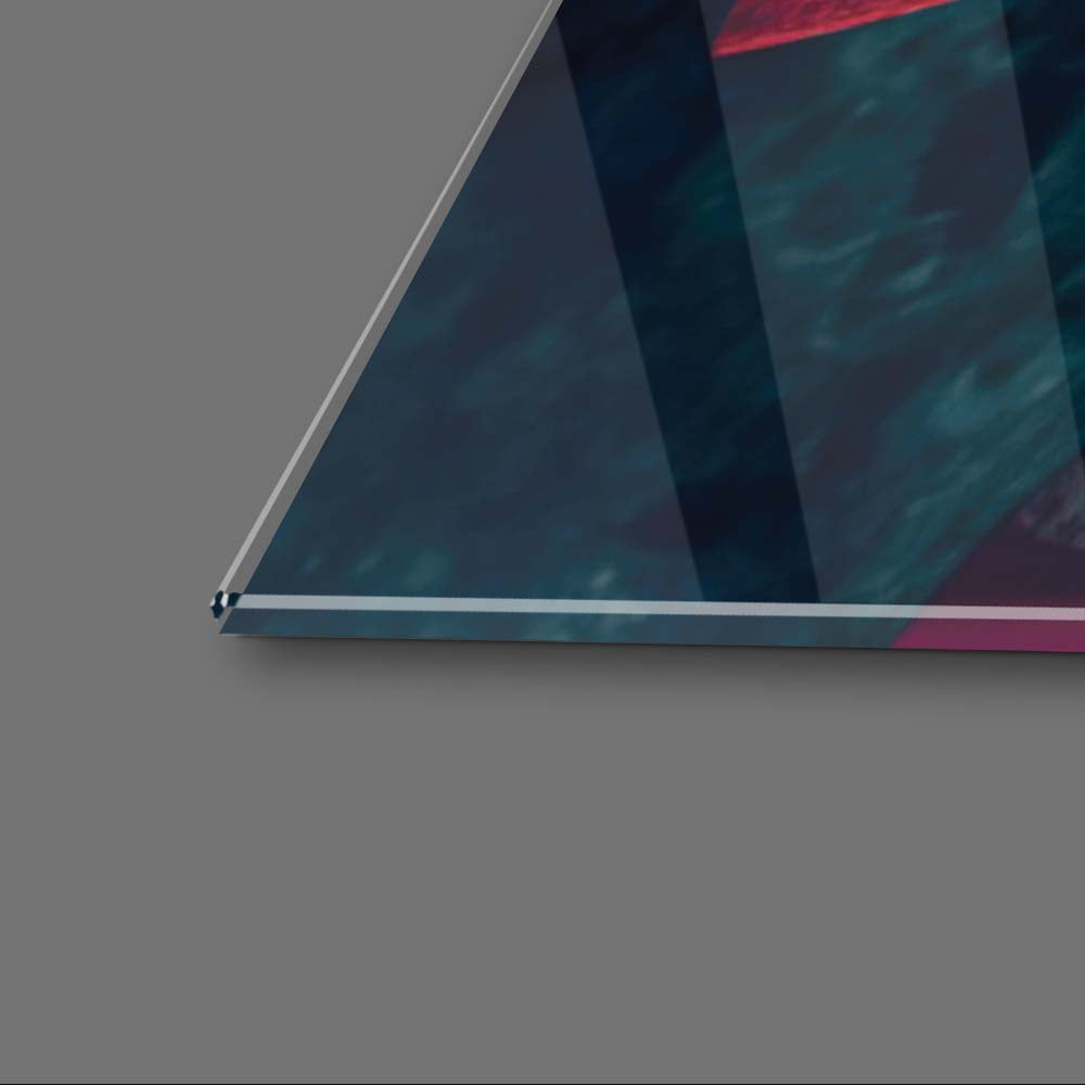 Grunge Paper Calla Lily Glass Wall Art