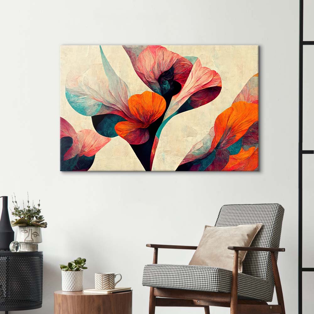 Grunge Paper Calla Lily Glass Wall Art