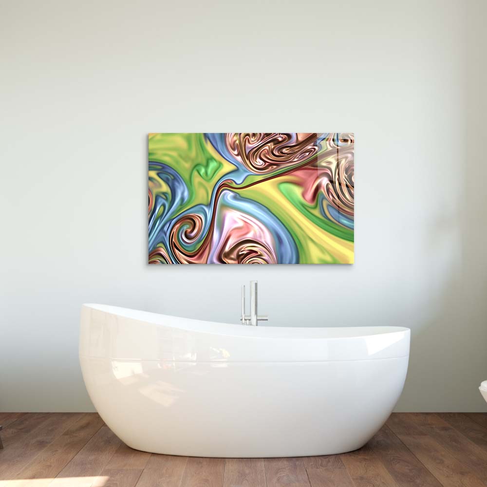 Holographic Oil Paint Glass Wall Art