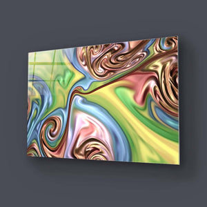 Holographic Oil Paint Glass Wall Art
