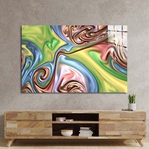 Holographic Oil Paint Glass Wall Art