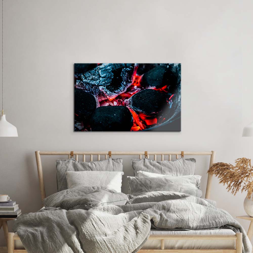Hot Coals Glass Wall Art