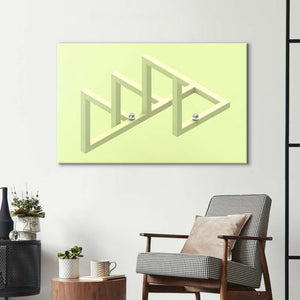 Impossible Geometry Glass Wall Art