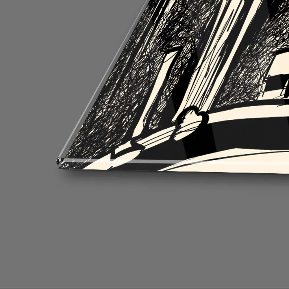 Jazz Band Glass Wall Art