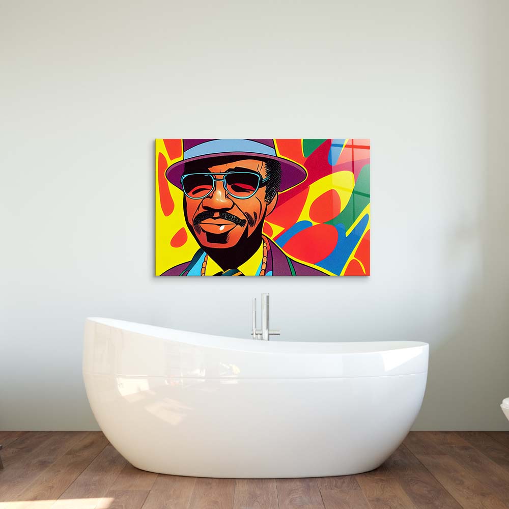 Jazz Man Glass Wall Art