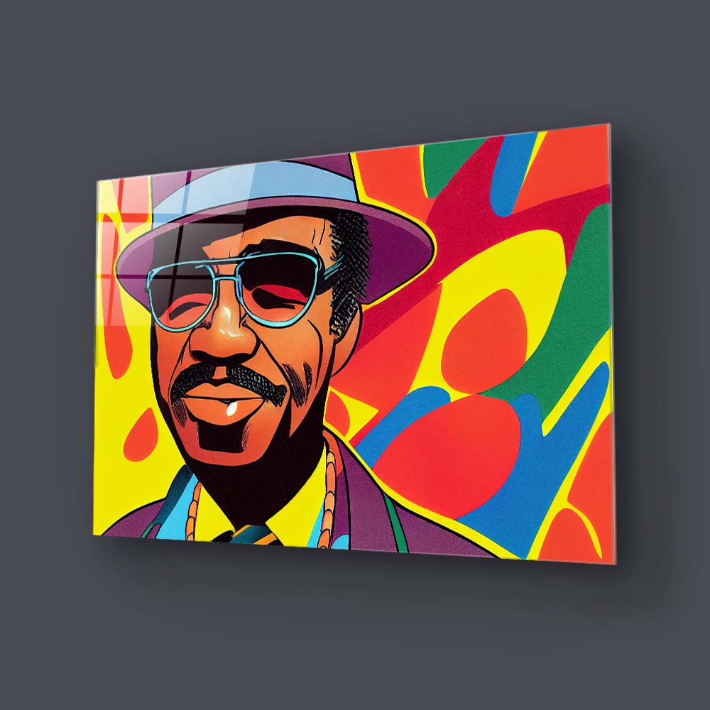 Jazz Man Glass Wall Art