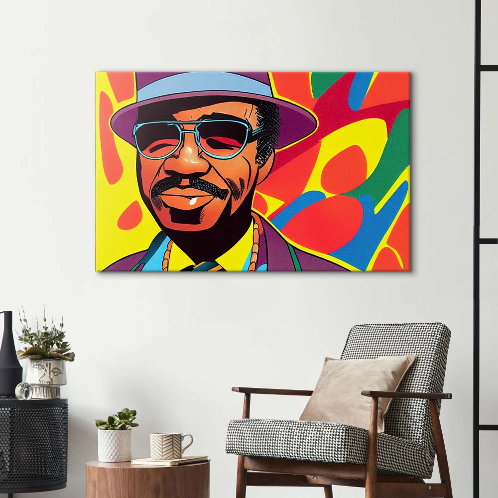 Jazz Man Glass Wall Art