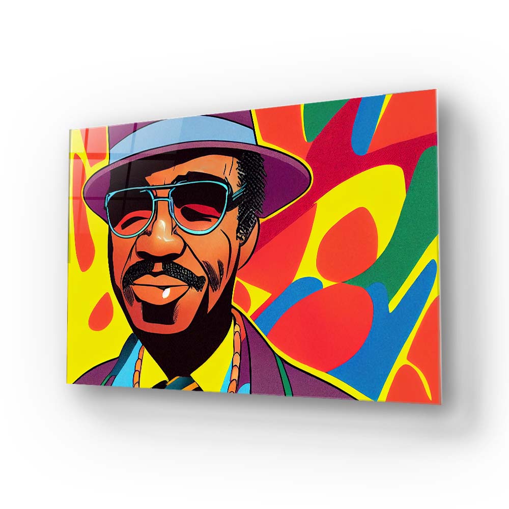 Jazz Man Glass Wall Art