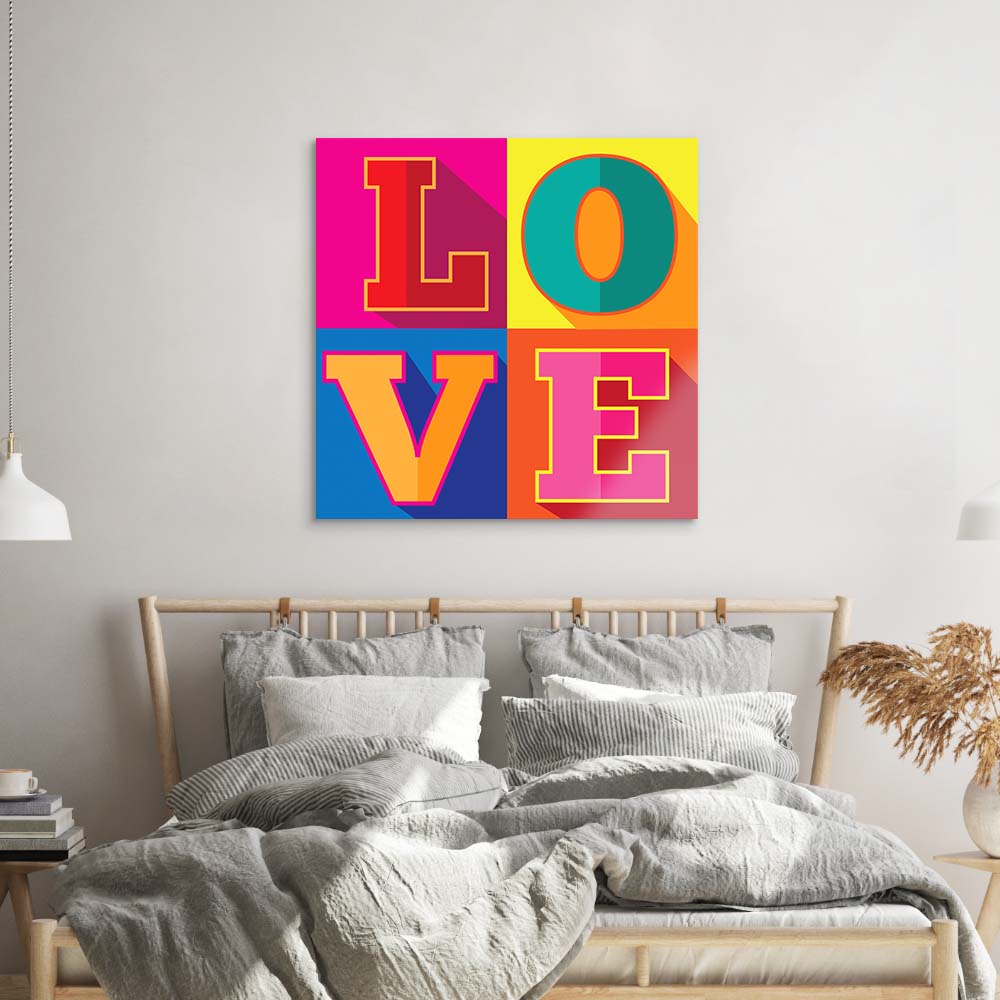 L-O-V-E Glass Wall Art