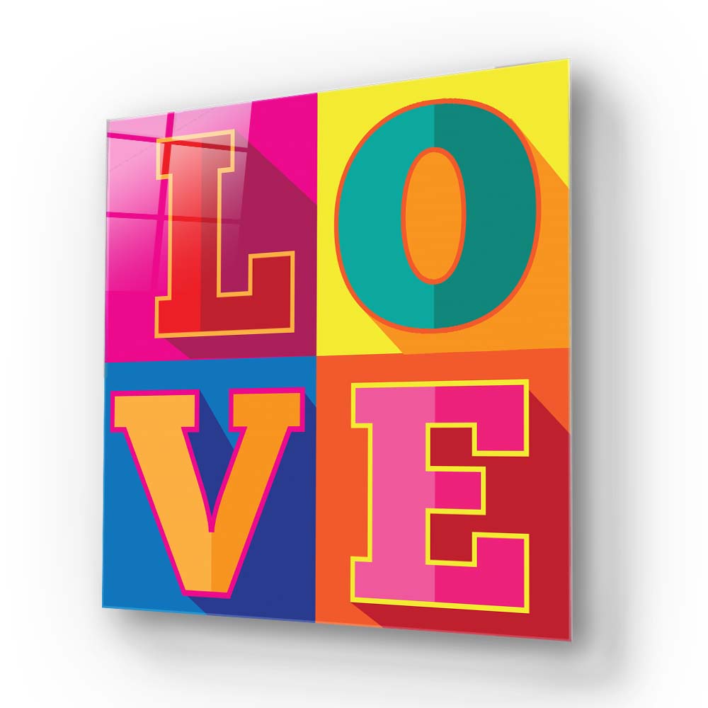 L-O-V-E Glass Wall Art