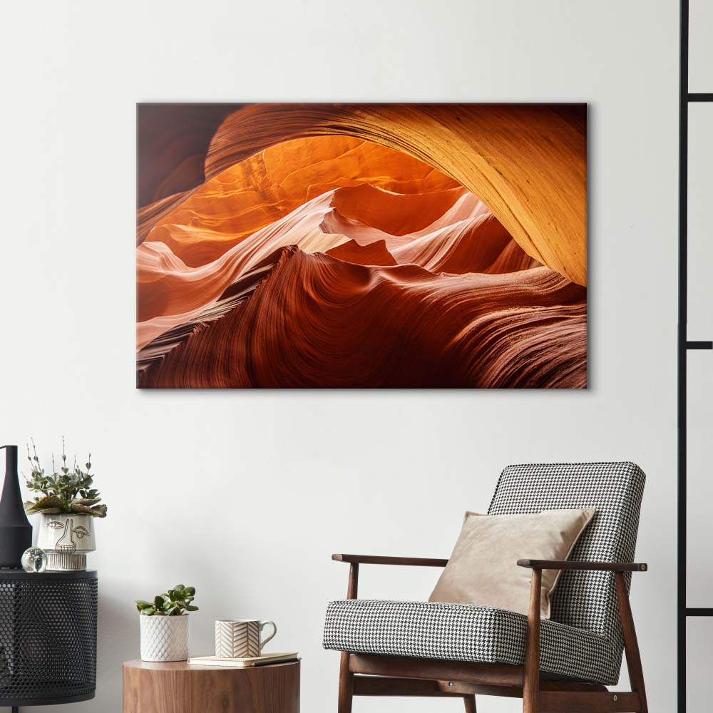 Lower Antelope Canyon National Park Glass Wall Art