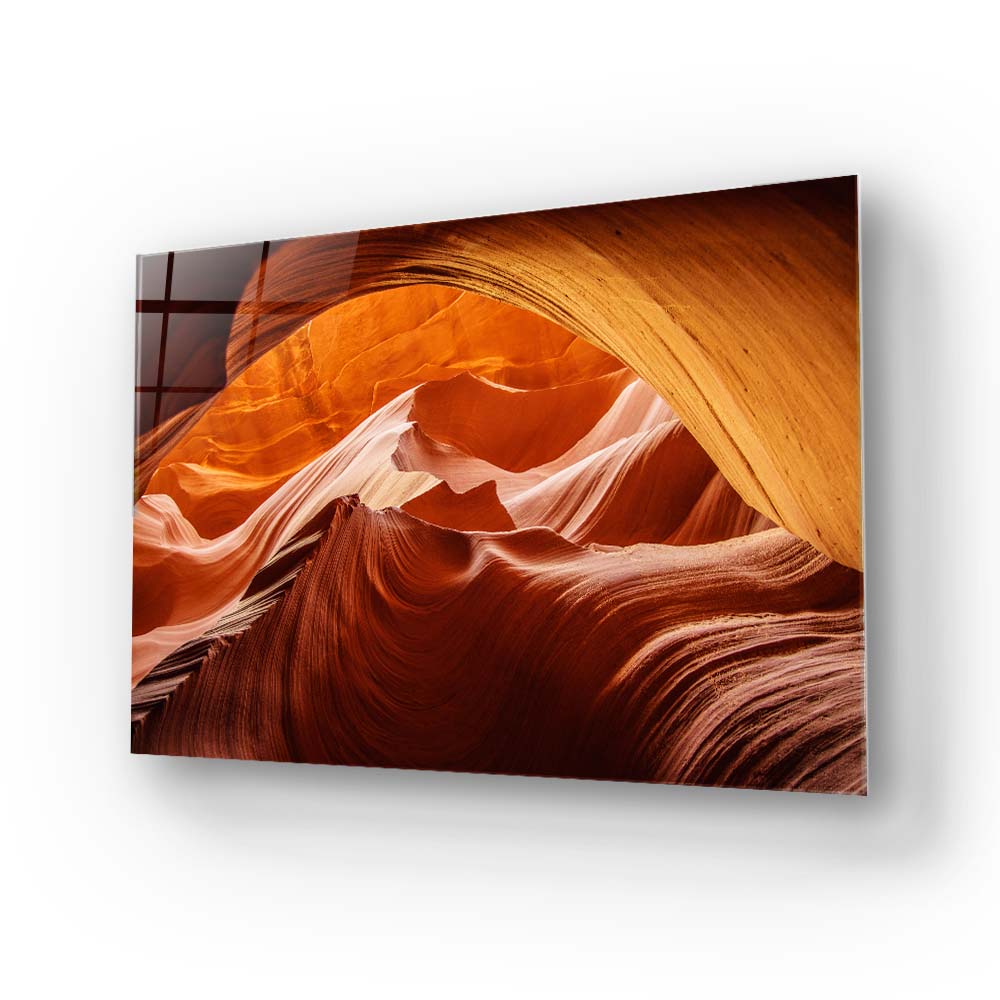 Lower Antelope Canyon National Park Glass Wall Art