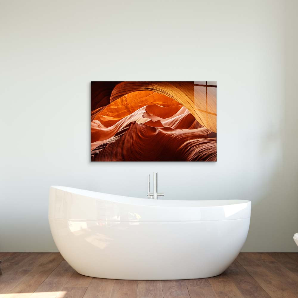 Lower Antelope Canyon National Park Glass Wall Art