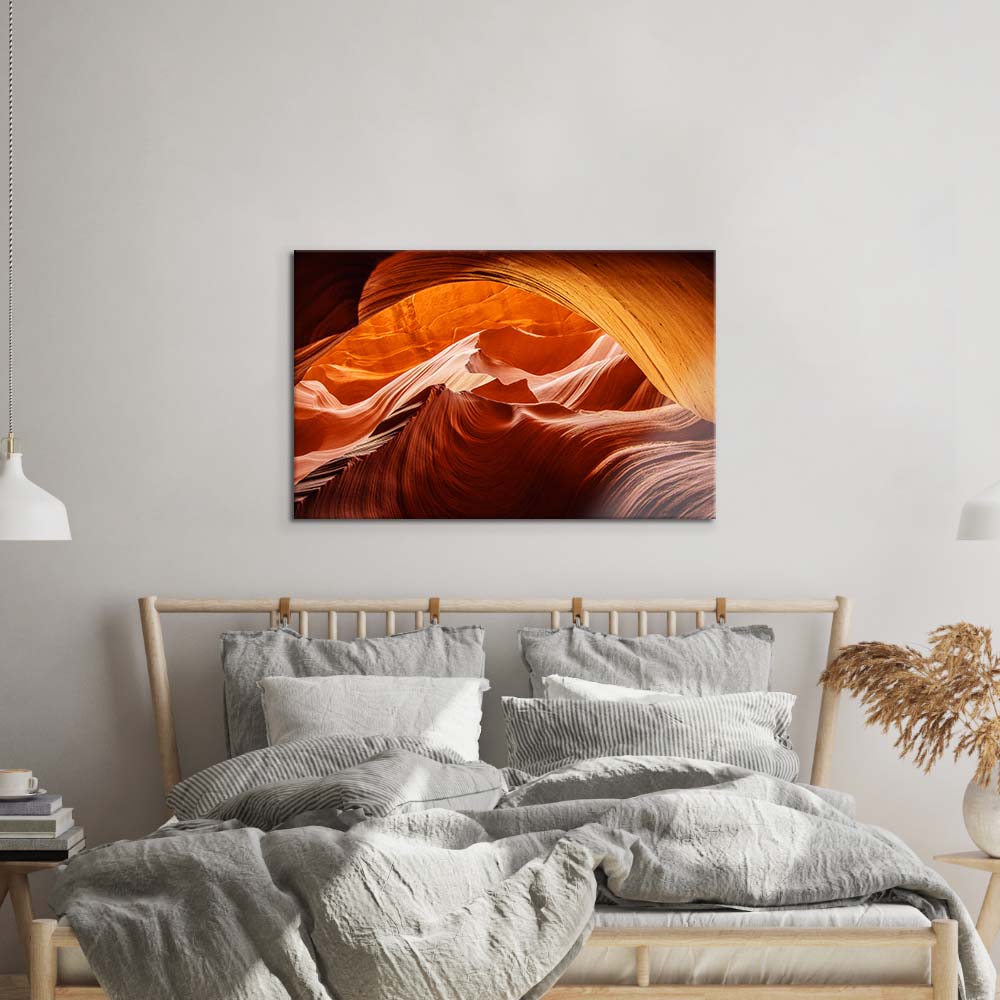Lower Antelope Canyon National Park Glass Wall Art