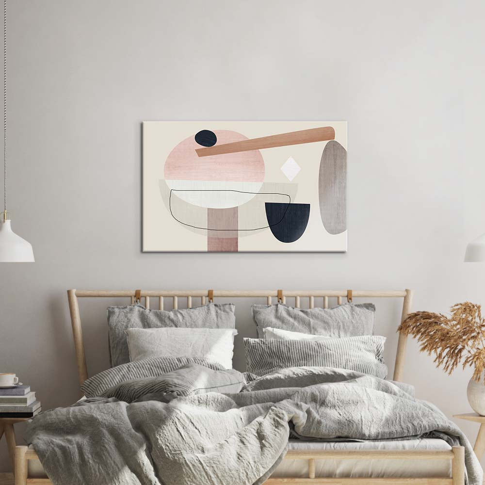 Minimalist Abstract Pebbles Glass Wall Art