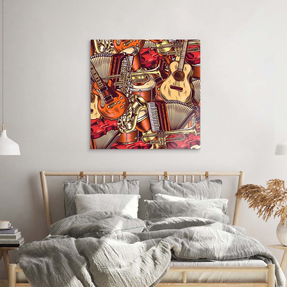 Musical Fill Glass Wall Art