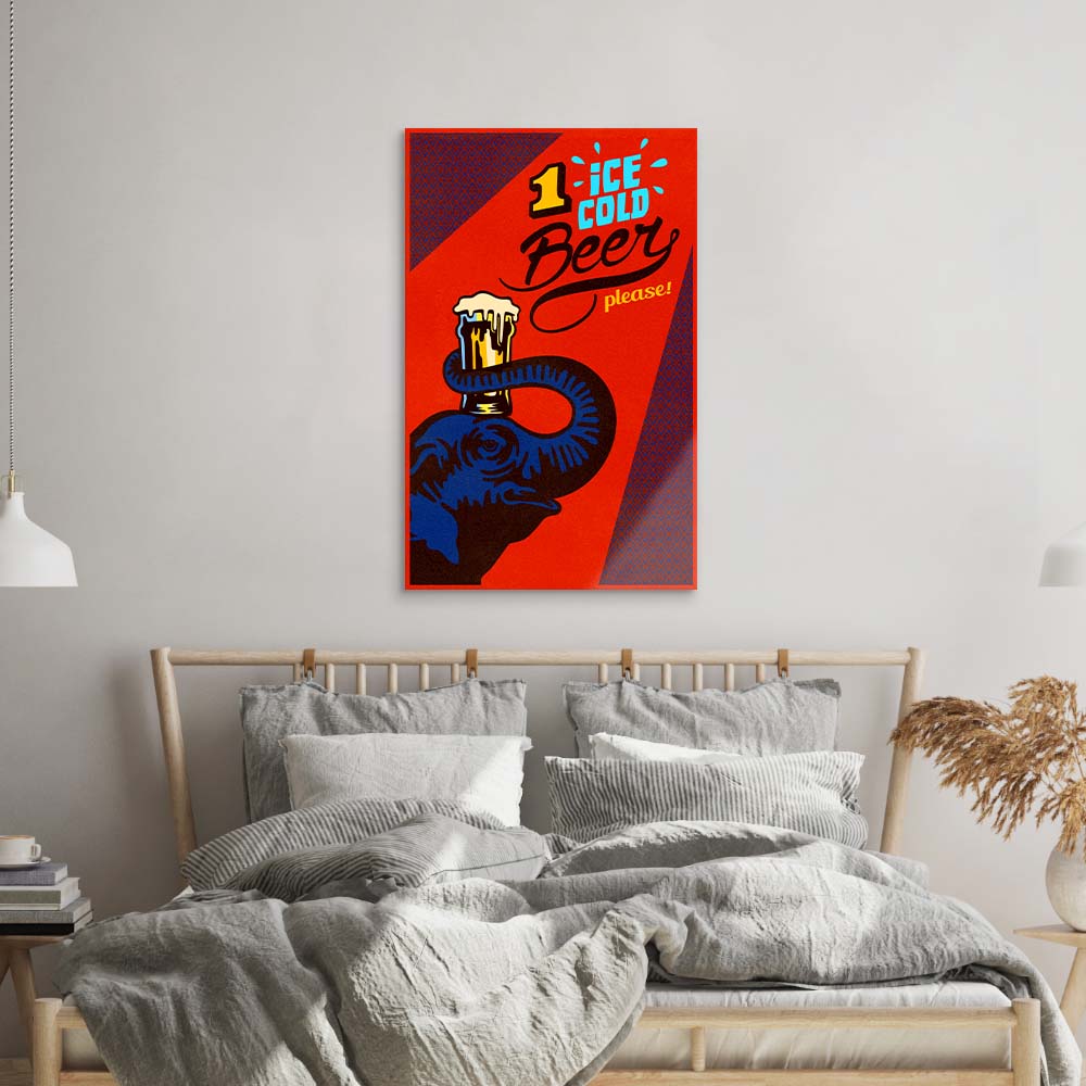 One Ice Cold Beer, Please Glass Wall Art
