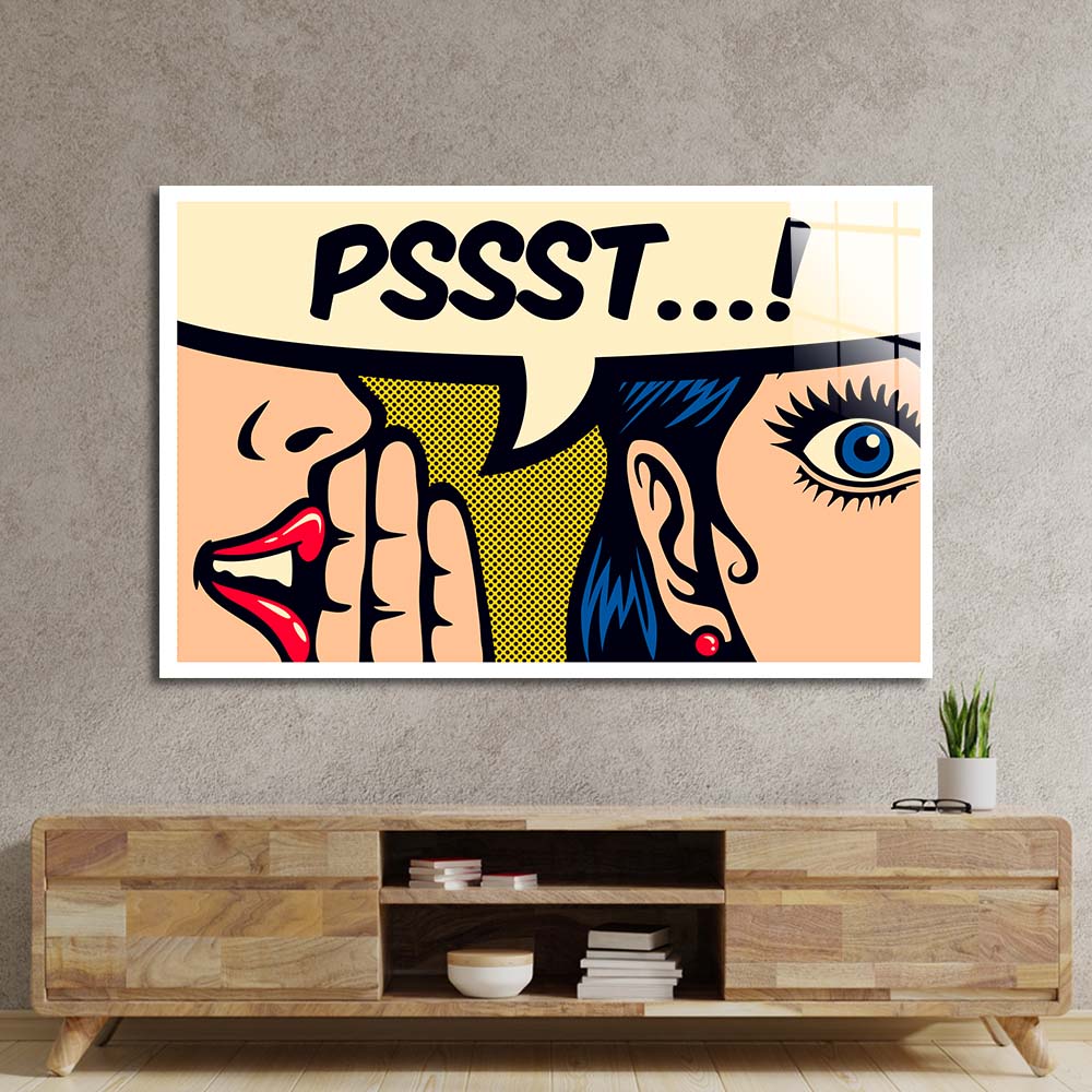 pssst Glass Wall Art