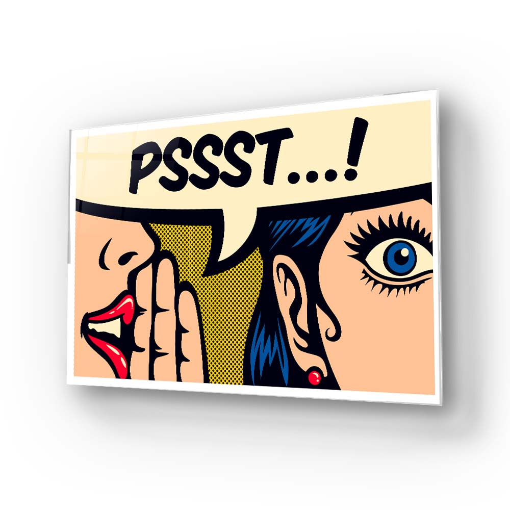 pssst Glass Wall Art