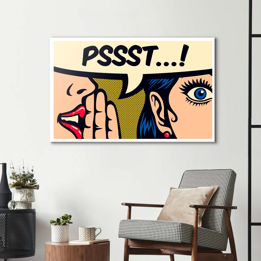 pssst Glass Wall Art