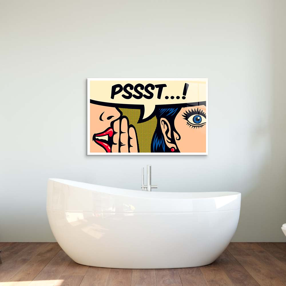 pssst Glass Wall Art