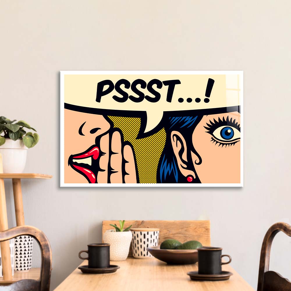 pssst Glass Wall Art
