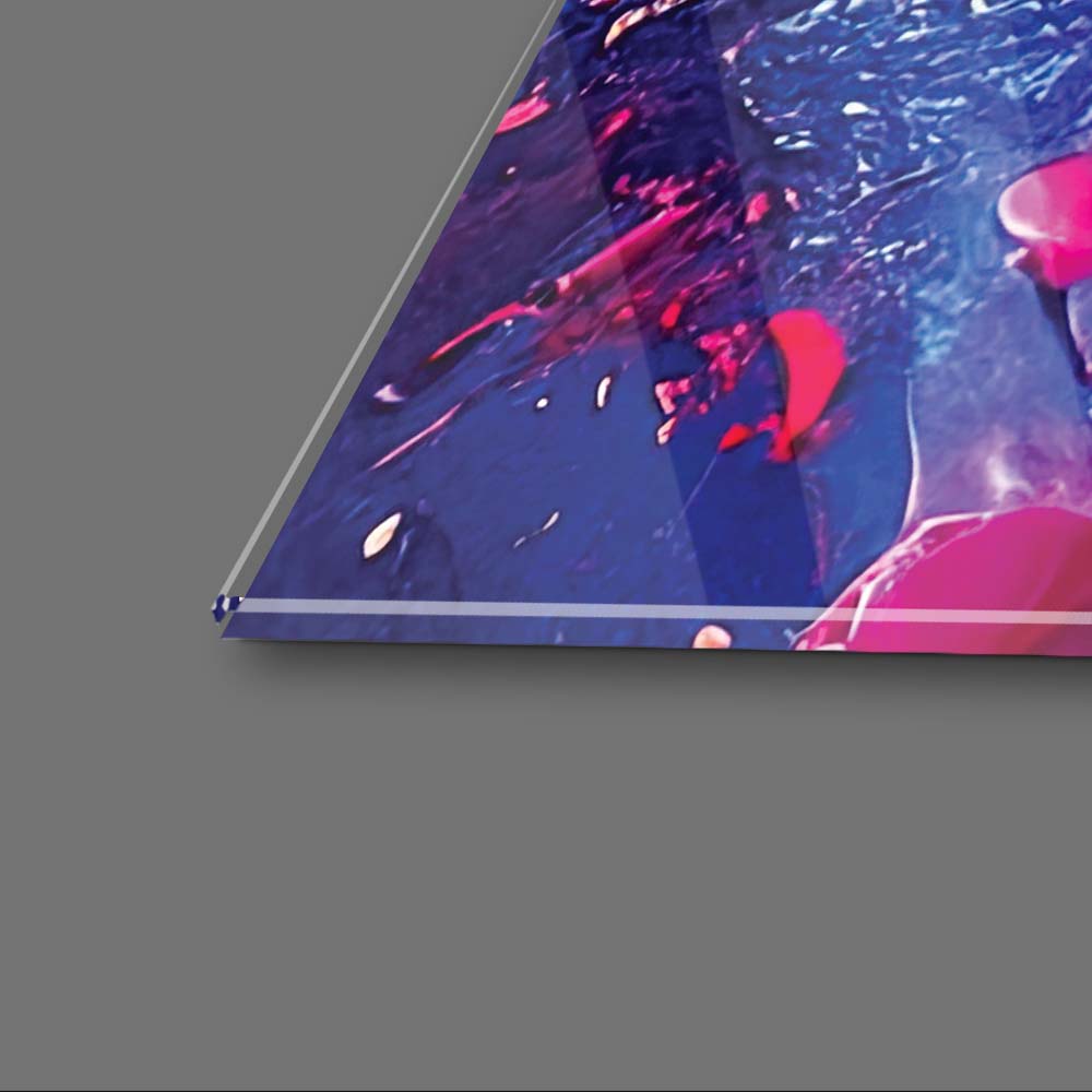 Rainbow Splash Glass Wall Art