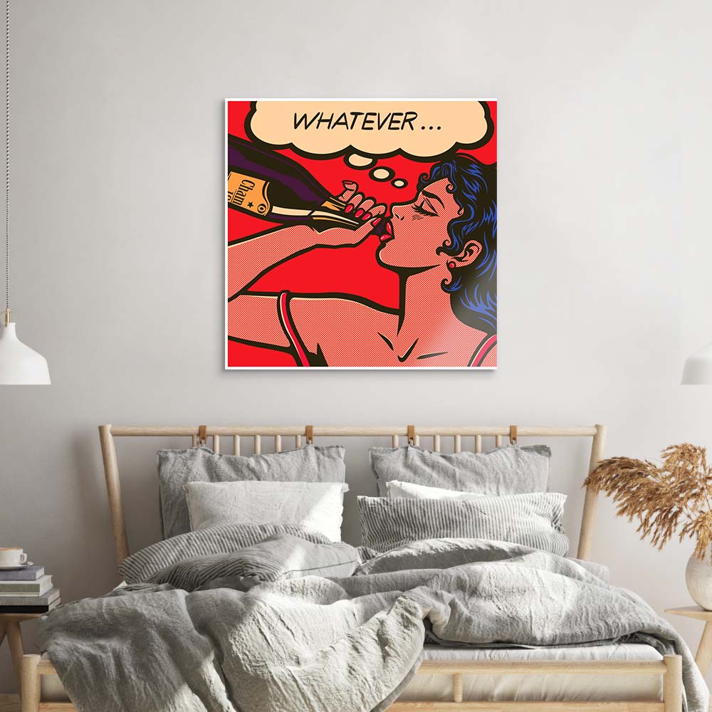 Retro Cool Girl Glass Wall Art