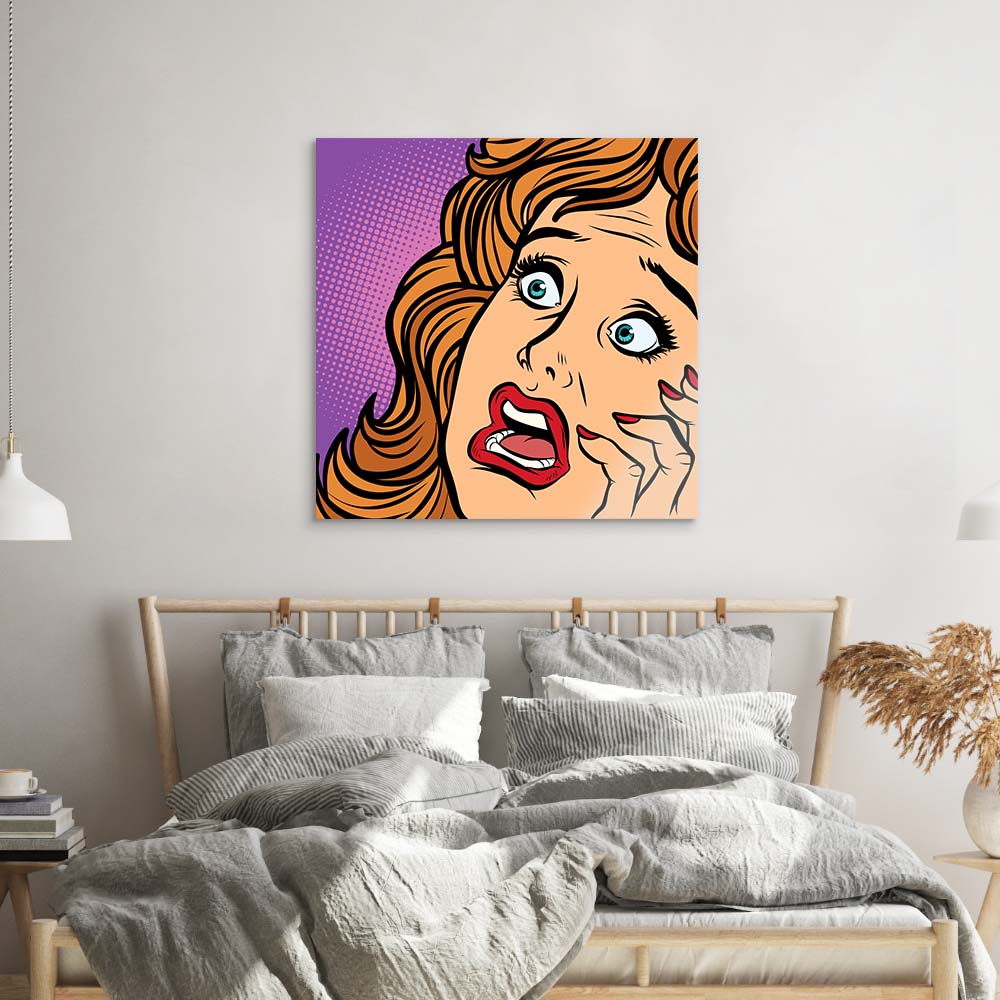 Retro Fear Glass Wall Art