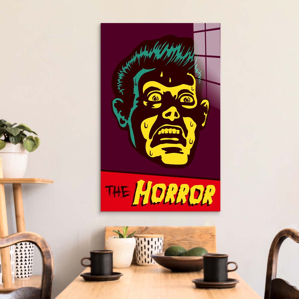 Retro Horror Glass Wall Art