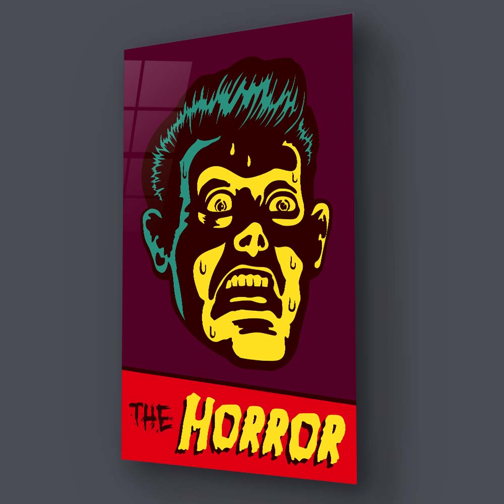 Retro Horror Glass Wall Art