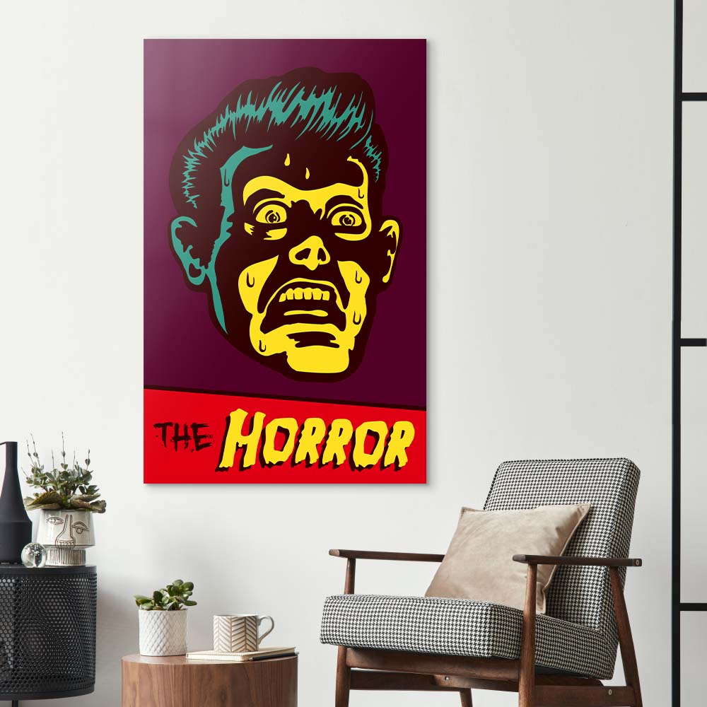 Retro Horror Glass Wall Art