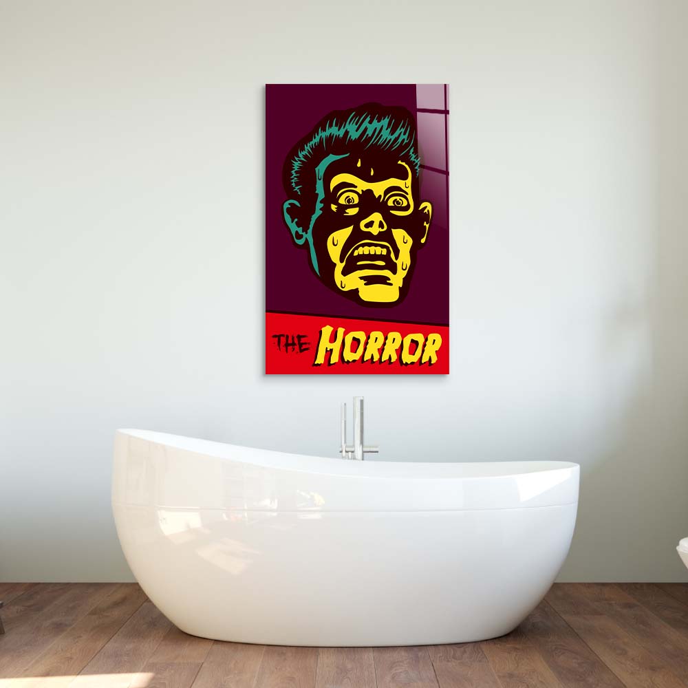 Retro Horror Glass Wall Art
