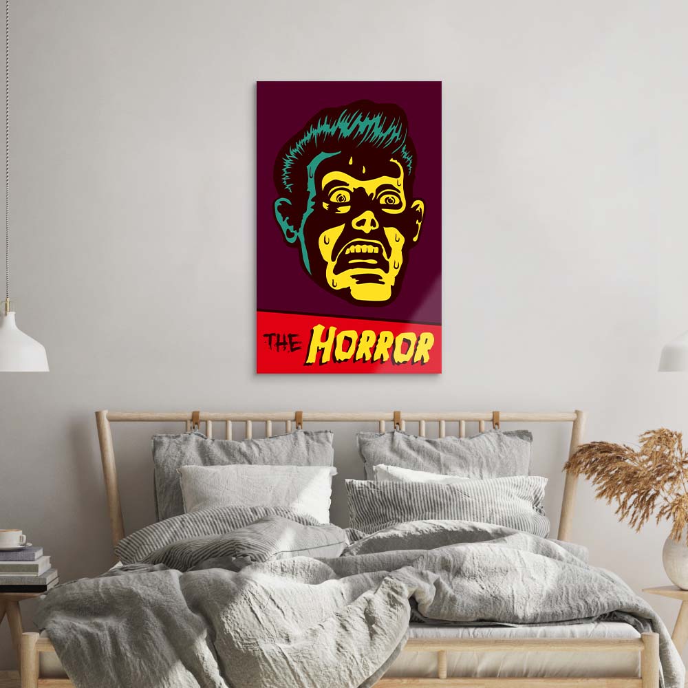 Retro Horror Glass Wall Art
