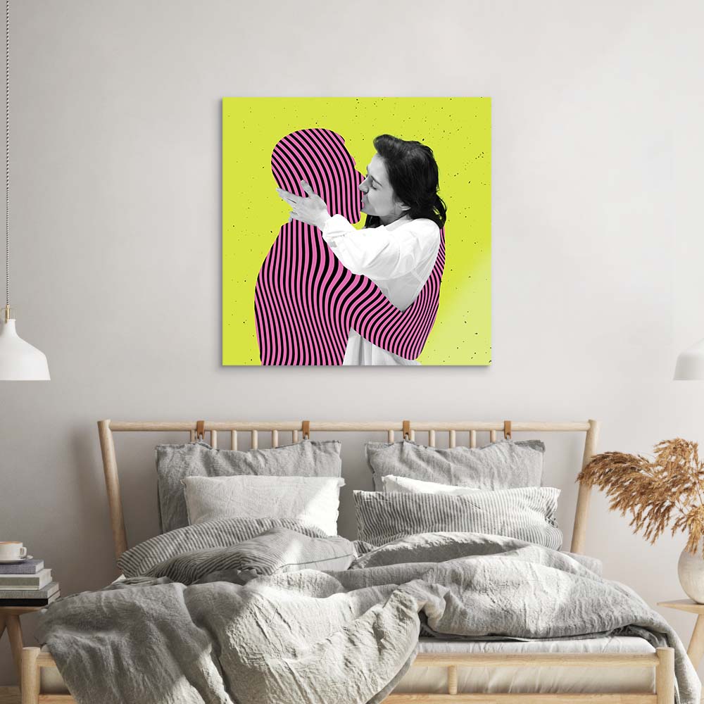 Retro Ideal Man Glass Wall Art