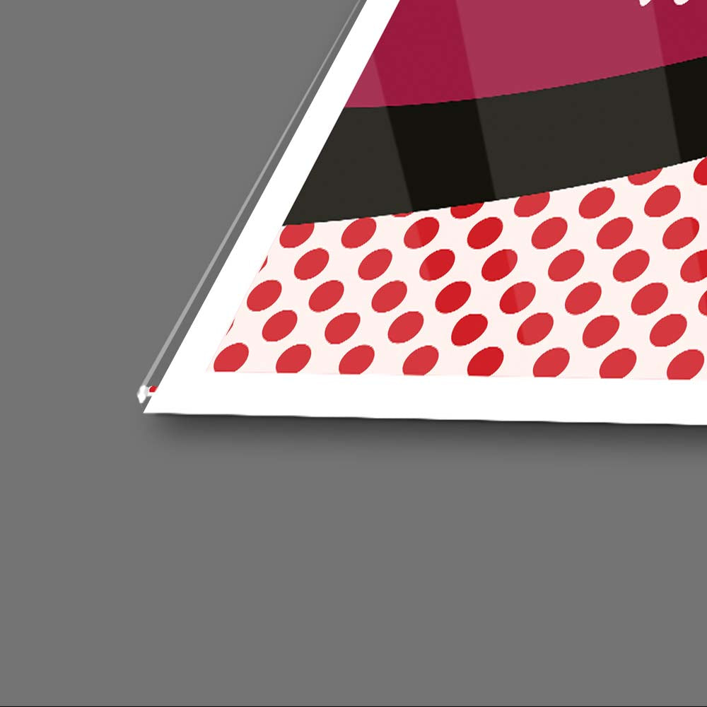 Retro Red Sunglasses 2 Glass Wall Art