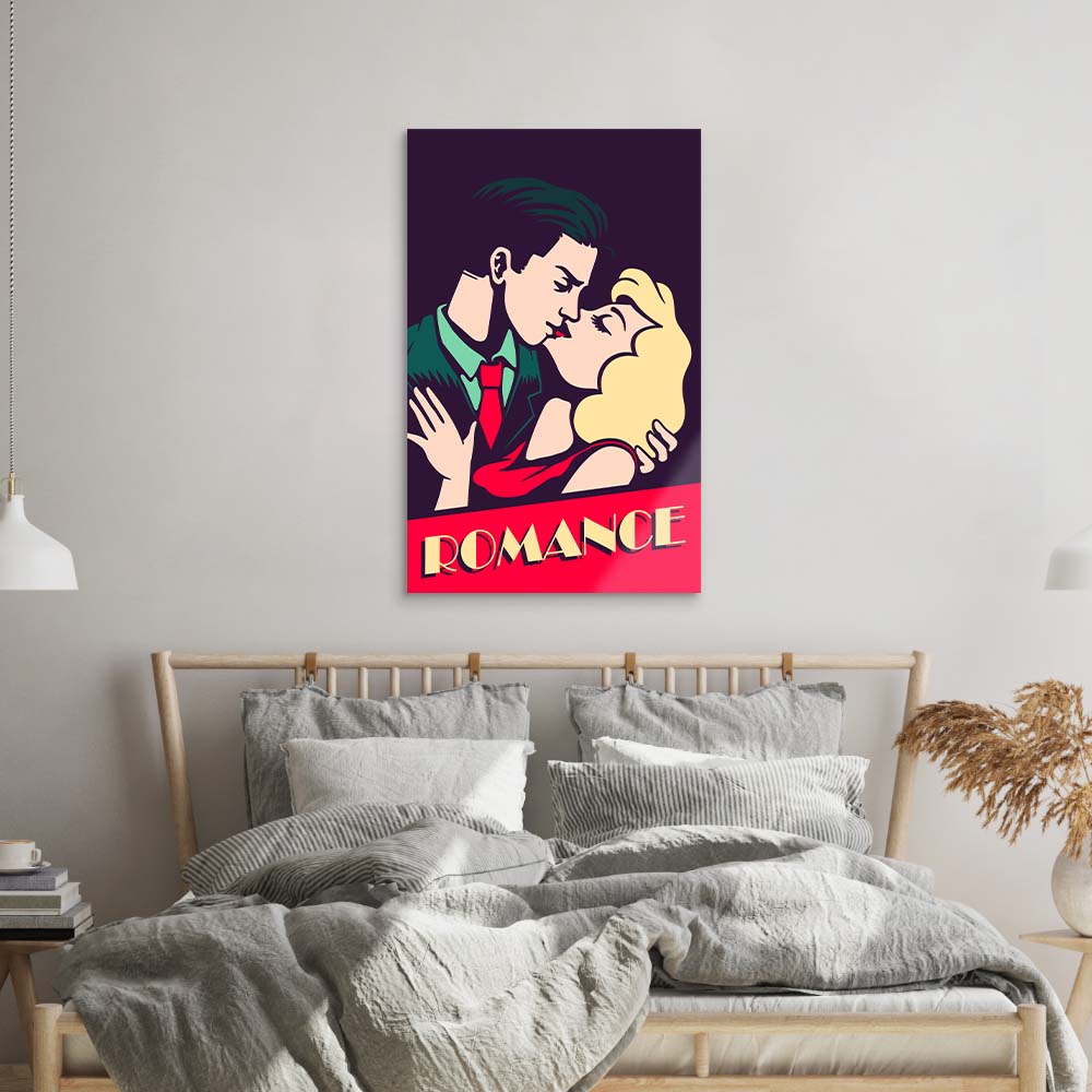 Retro Romance Glass Wall Art