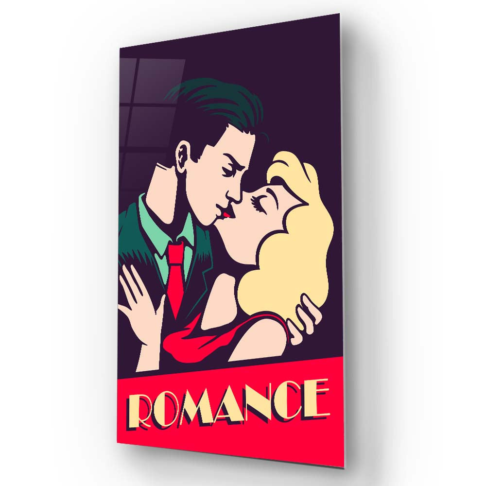 Retro Romance Glass Wall Art