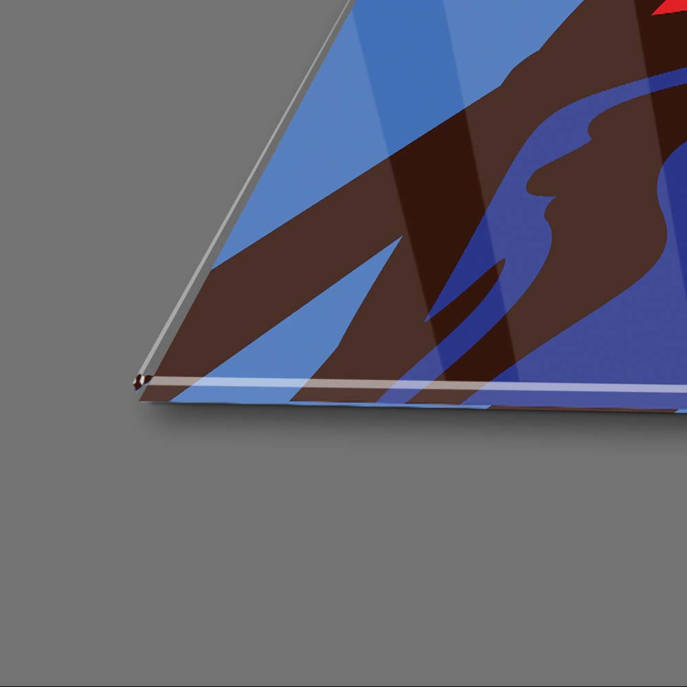 Retro Superhero Glass Wall Art