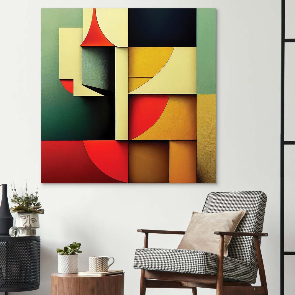 Stacking Cubist Glass Wall Art