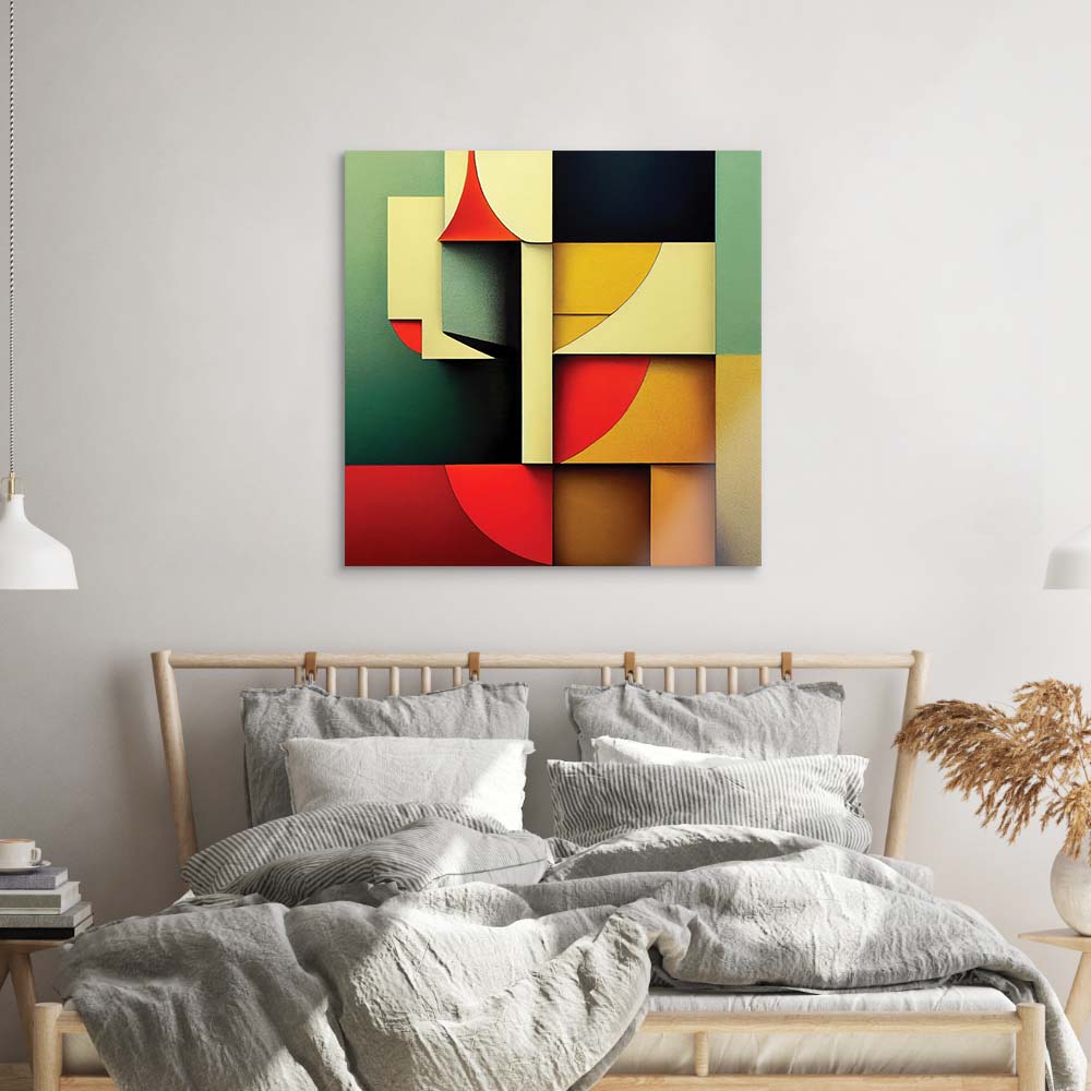 Stacking Cubist Glass Wall Art