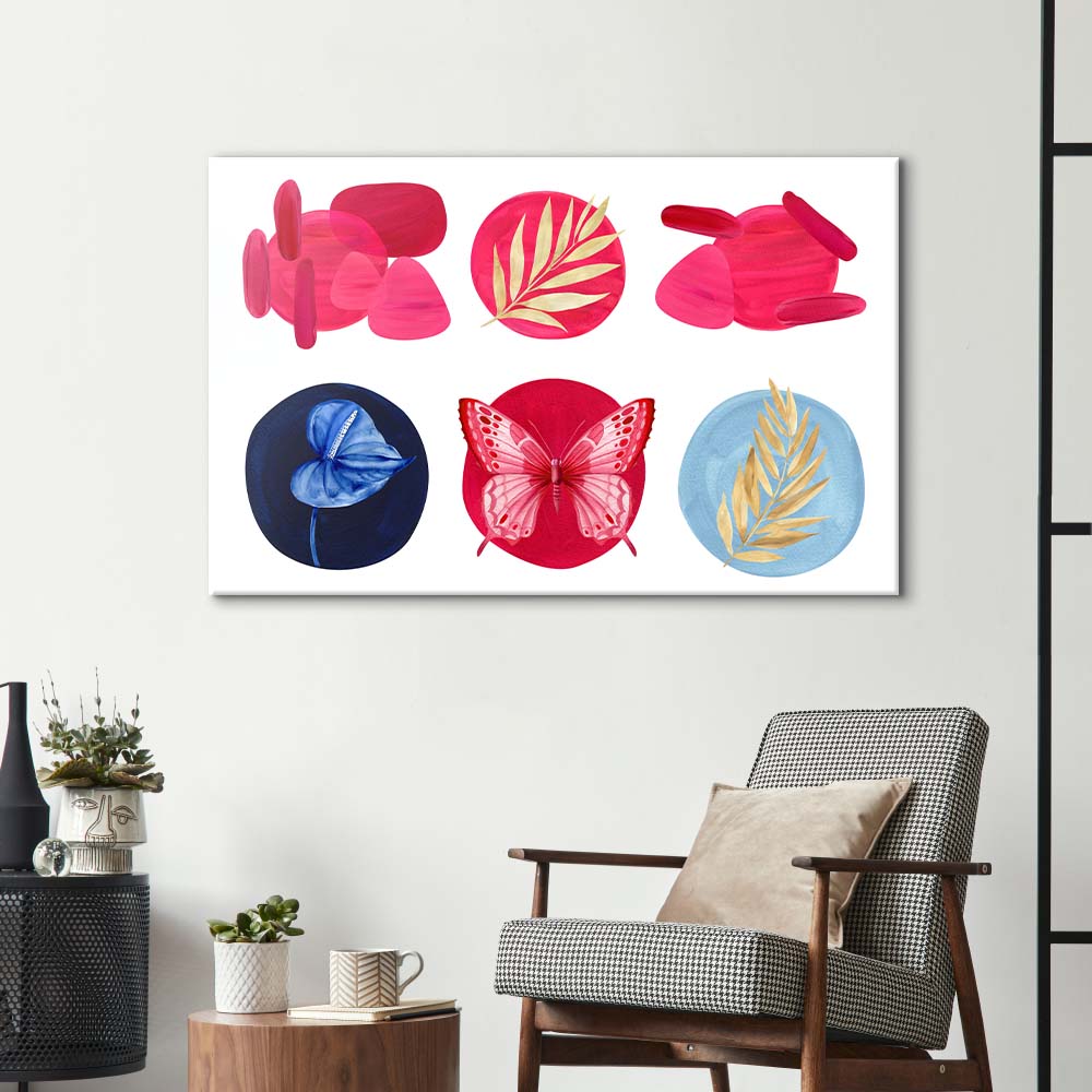 Symbols of Nature Glass Wall Art